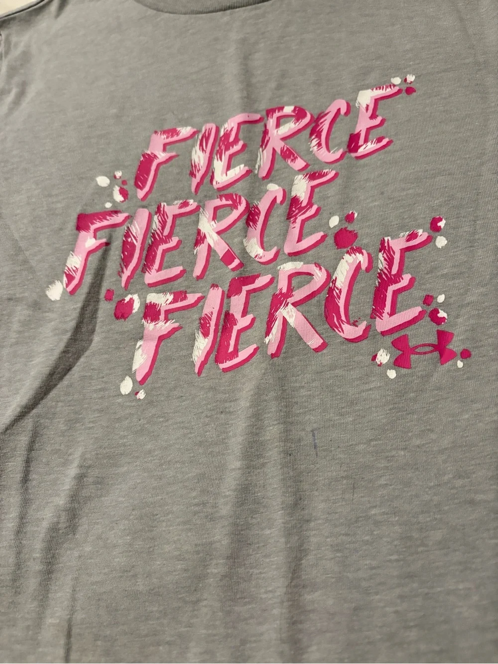 Under Armour Girls Gray & Pink 'Fierce' Matching Athletic Set